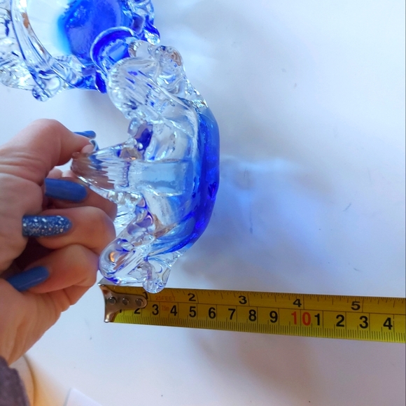 Set of 2 Vintage Mini Glass Baskets Murano Style - Picture 7 of 8